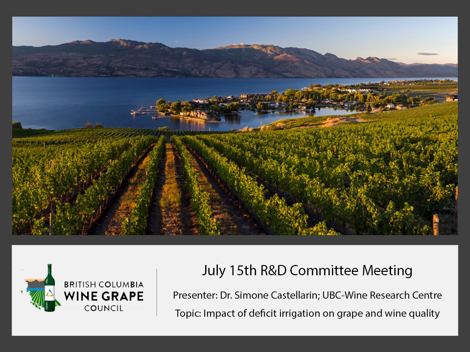 BC Wine Grape Council: July 15 2021 R&D Committee Meeting